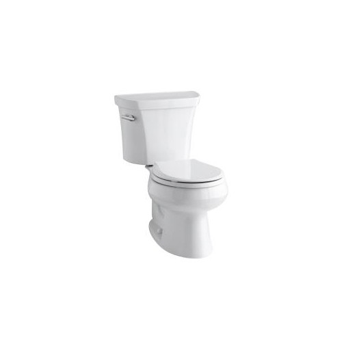 Kohler 3977-0 Wellworth Two-Piece Round-Front 1.6 Gpf Toilet With Class Five Flush Technology And Left-Hand Trip Lever
