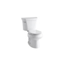 Kohler 3977-0 Wellworth Two-Piece Round-Front 1.6 GPF Toilet With Left-Hand Trip Lever