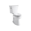 Kohler 3979-0 Highline Comfort Height Two-Piece Elongated 1.6 Gpf Toilet With Class Five Flush Technology And Left-Hand Trip Lever