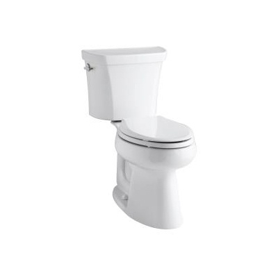 Kohler 3989-0 Highline Comfort Height Two-Piece Elongated Dual-Flush Toilet With Class Five Flush Technology And Left-Hand Trip Lever