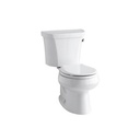 Kohler 3997-RZ-0 Wellworth Two-Piece Round-Front 1.28 GPF Toilet With Right-Hand Trip Lever