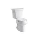 Kohler 3997-UT-0 Wellworth Two-Piece Round-Front 1.28 GPF Toilet With Left-Hand Trip Lever