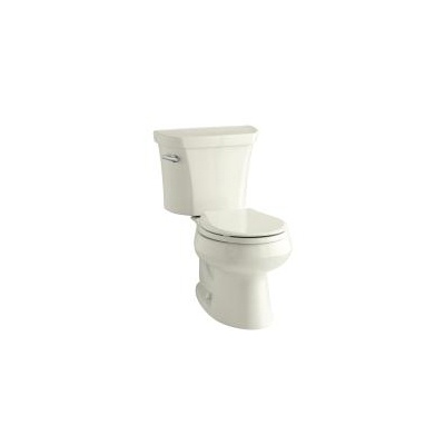 Kohler 3997-UT-96 Wellworth Two-Piece Round-Front 1.28 Gpf Toilet With Class Five Flush Technology Left-Hand Trip Lever Insuliner Tank Liner And Tank Cover Locks