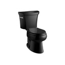 Kohler 3998-T-7 Wellworth Two-Piece Elongated 1.28 Gpf Toilet With Class Five Flush Technology Left-Hand Trip Lever And Tank Cover Locks
