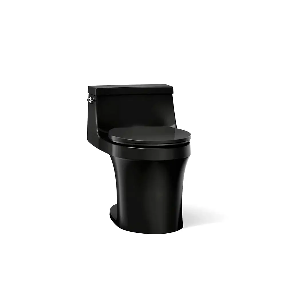 Kohler 4007-7 San Souci One Piece Round Front Toilet Black