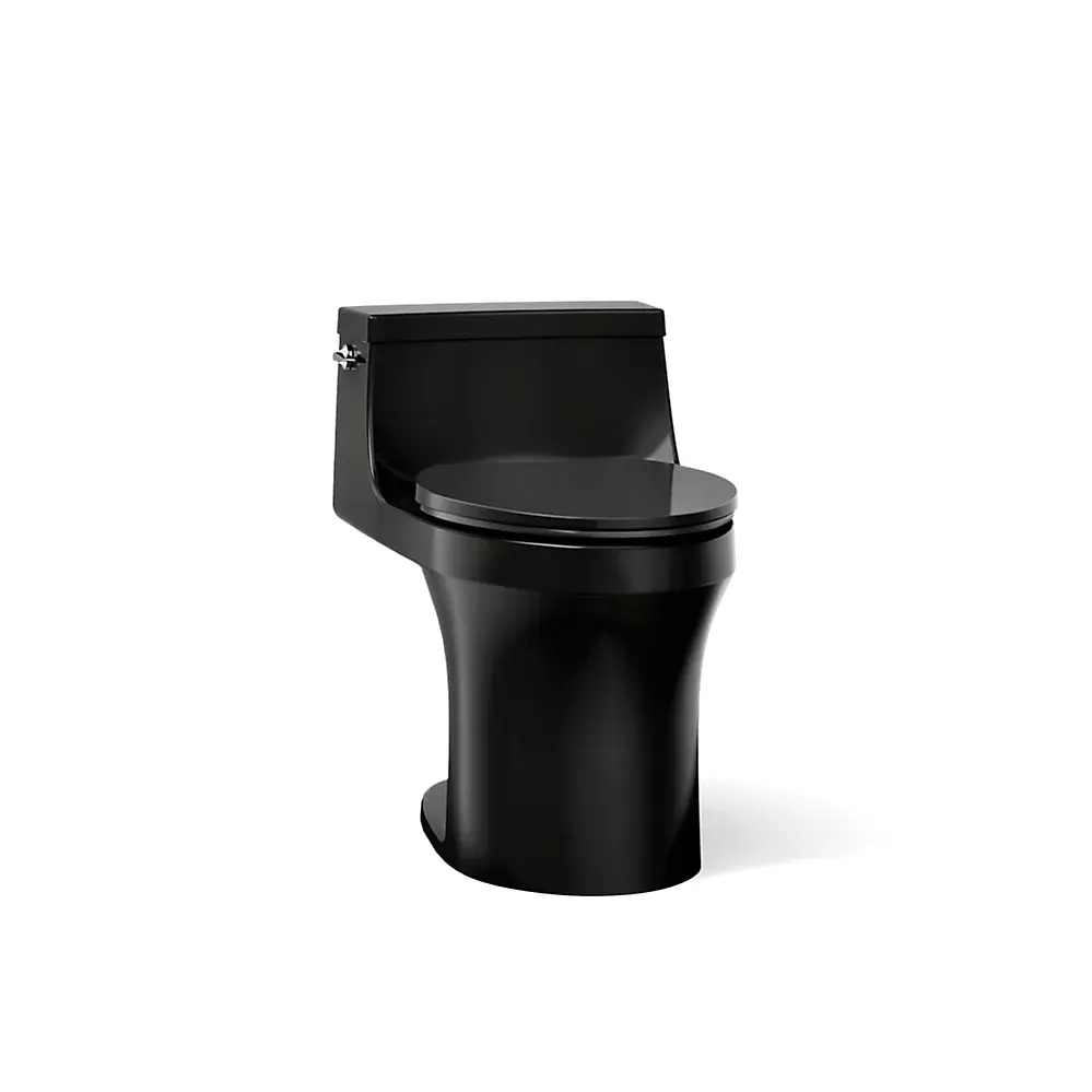 Kohler 5172-7 San Souci One Piece Compact Elongated Toilet Black