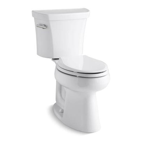 Kohler 5298-0 Highline 1.0 GPF Comfort Height Two-Piece Elongated Toilet With Left-Hand Trip Lever
