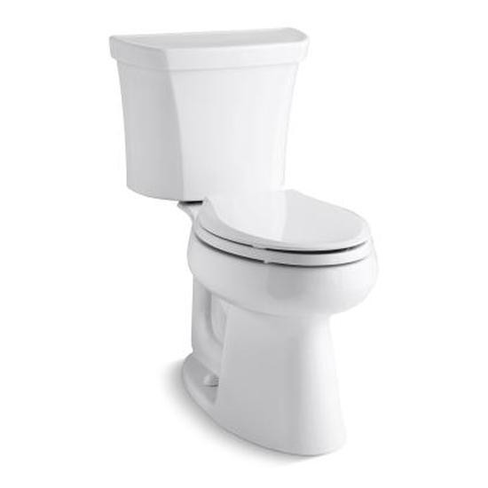 Kohler 5298-RA-0 Highline 1.0 GPF Comfort Height Two-Piece Elongated Toilet With Right-Hand Trip Lever