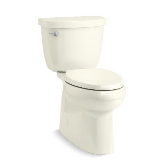 Kohler 5310-96 Cimarron Comfort Height Two-Piece Elongated 1.28 Toilet With Skirted Trapway And Left-Hand Trip Lever Biscuit
