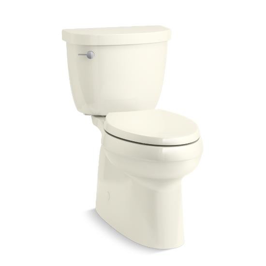 Kohler 5310-96 Cimarron Comfort Height Two-Piece Elongated 1.28 Toilet With Skirted Trapway And Left-Hand Trip Lever
