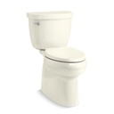 Kohler 5310-96 Cimarron Comfort Height Two-Piece Elongated 1.28 Toilet With Skirted Trapway And Left-Hand Trip Lever Biscuit