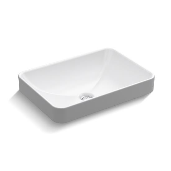 Kohler 5373-0 Vox Rectangle Vessel Bathroom Sink