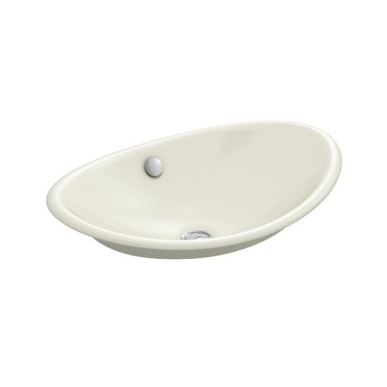 Kohler 5403-B-96 Iron Plains Wading Pool Oval Bathroom Sink With Biscuit Painted Underside