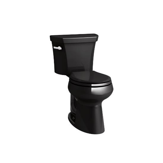 Kohler 5481-7 Highline Comfort Height Two-Piece Round-Front 1.28 Gpf Toilet With Class Five Flush Technology And Left-Hand Trip Lever