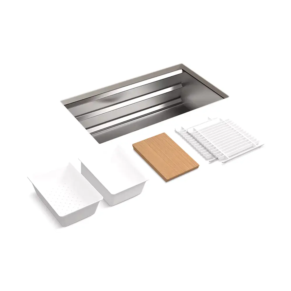 Kohler 5540-NA Prolific 33" Single Bowl Workstation Sink Stainless Steel