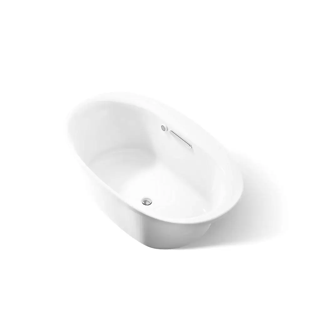 Kohler 5713-W1-0 Underscore 59-3/4" x 35-3/4" Heated Drop-in Bath White