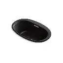 Kohler 5714-GH-7 Underscore 59-3/4" x 35-3/4" Drop-in Heated Bath Black