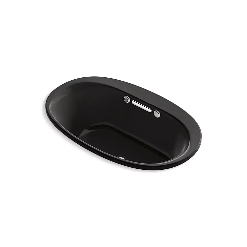 Kohler 5714-GHW-7 Underscore 59-3/4" x 35-3/4" Drop-in Heated Bath Black