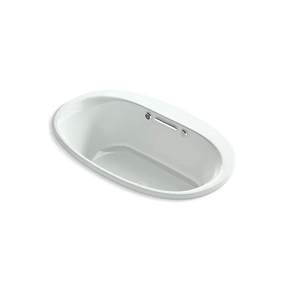 Kohler 5714-GHW-95 Underscore 59-3/4" x 35-3/4" Drop-in Heated Bath Ice Grey