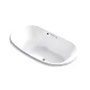 Kohler 5718-GH-0 Underscore 71-1/2" x 41-1/2" Drop-in Heated Bath White