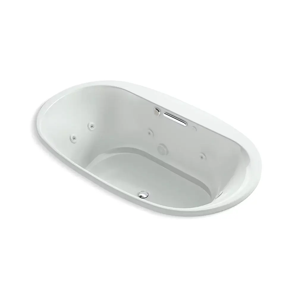 Kohler 5718-XHGH-95 Underscore 71-1/2" x 41-1/2" Drop-in Heated Whirlpool Bath Ice Grey
