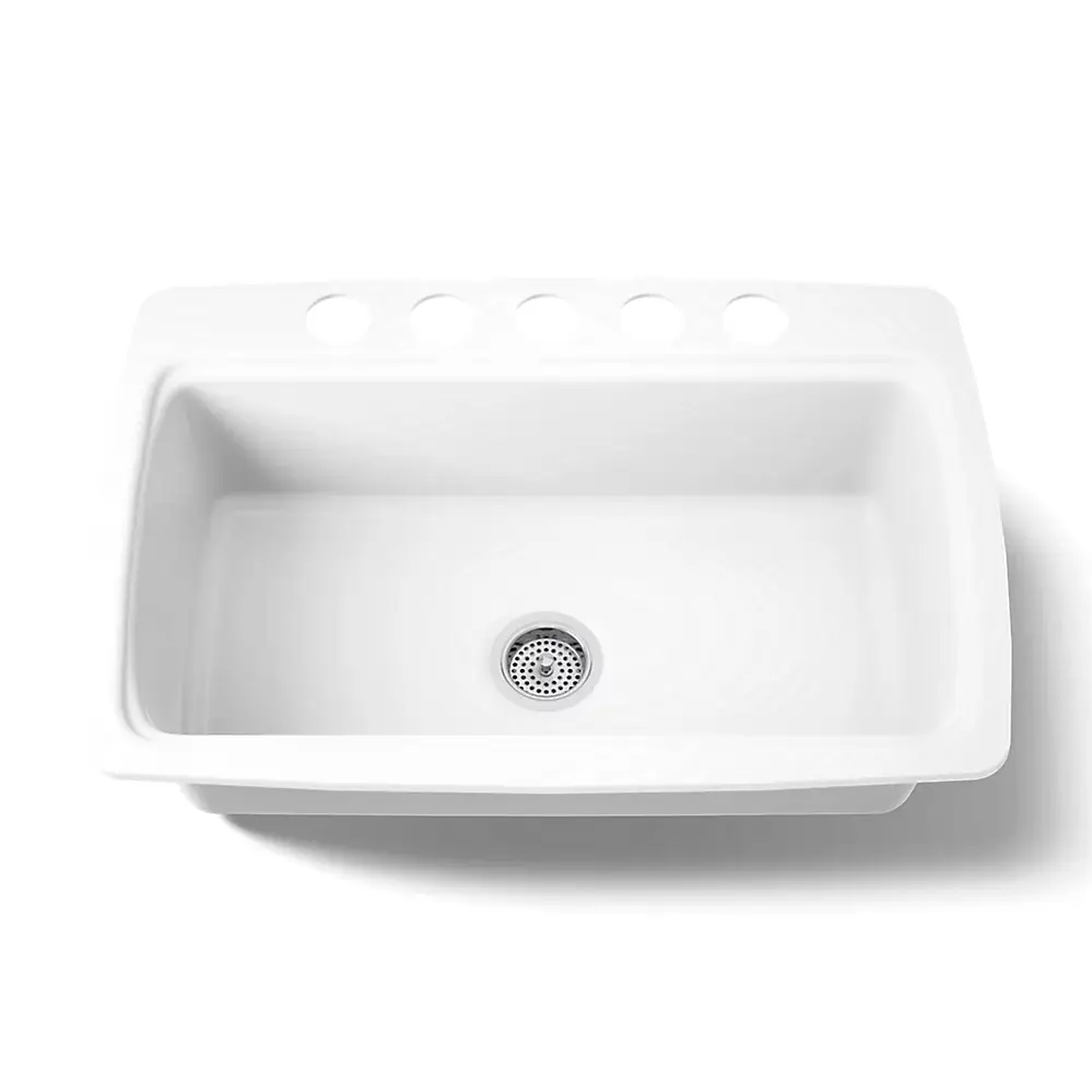 Kohler 5864-5U-0 Cape Dory 33" Undermount Single Bowl Kitchen Sink White