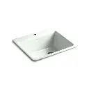 Kohler 5872-1A1-FF Riverby 25" Top Mount Single Bowl Kitchen Sink Sea Salt