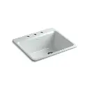 Kohler 5872-3A1-95 Riverby 25" Top Mount Single Bowl Kitchen Sink Ice Grey
