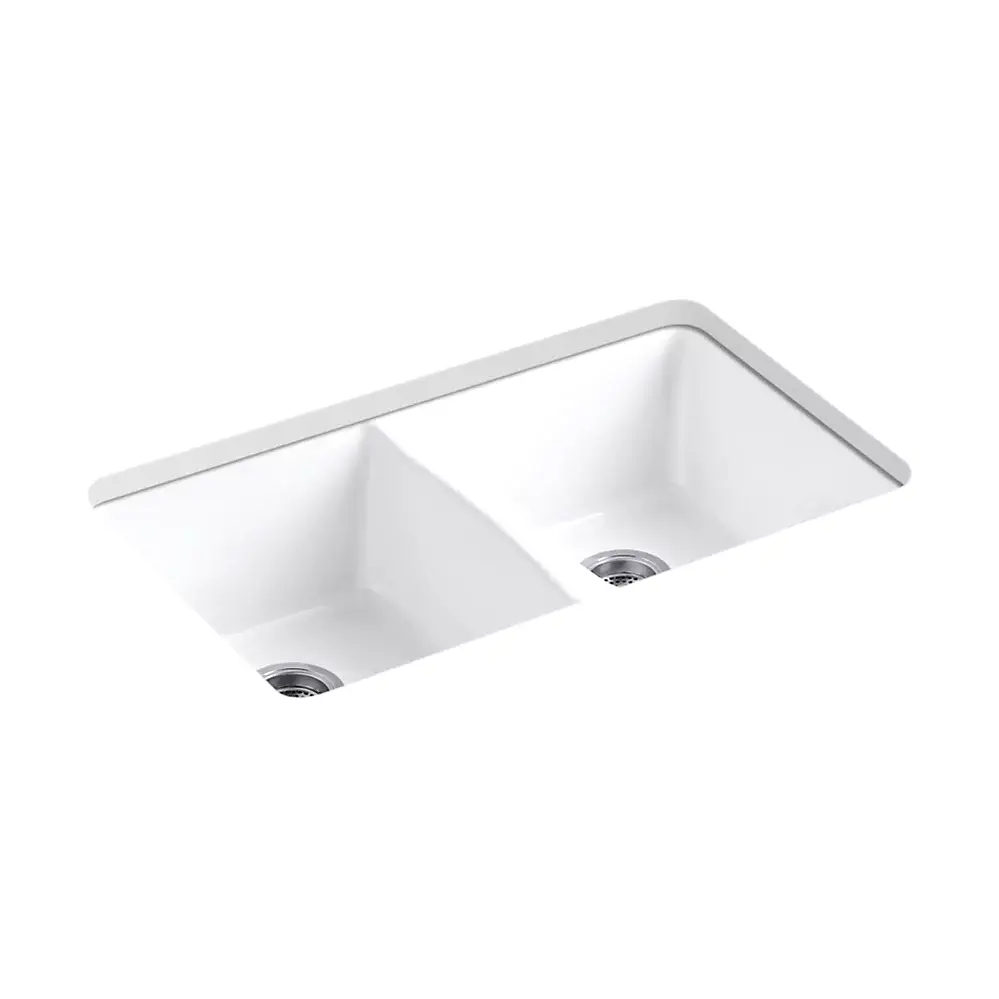 Kohler 5873-5U-0 Deerfield 33 x 22 Undermount Double Kitchen Sink