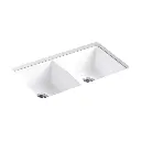 Kohler 5873-5U-0 Deerfield 33 x 22 Undermount Double Kitchen Sink