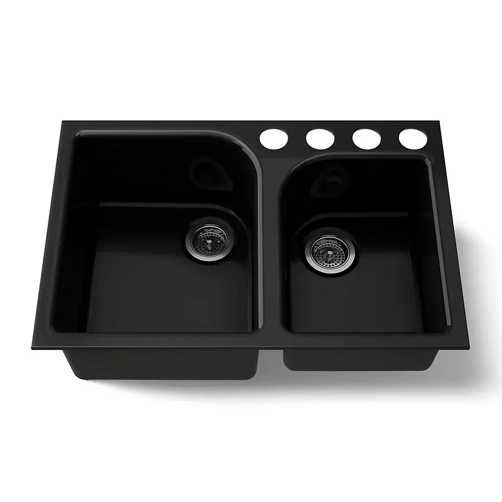 Kohler 5931-4U-7 Executive Chef 33" Undermount Kitchen Sink Black