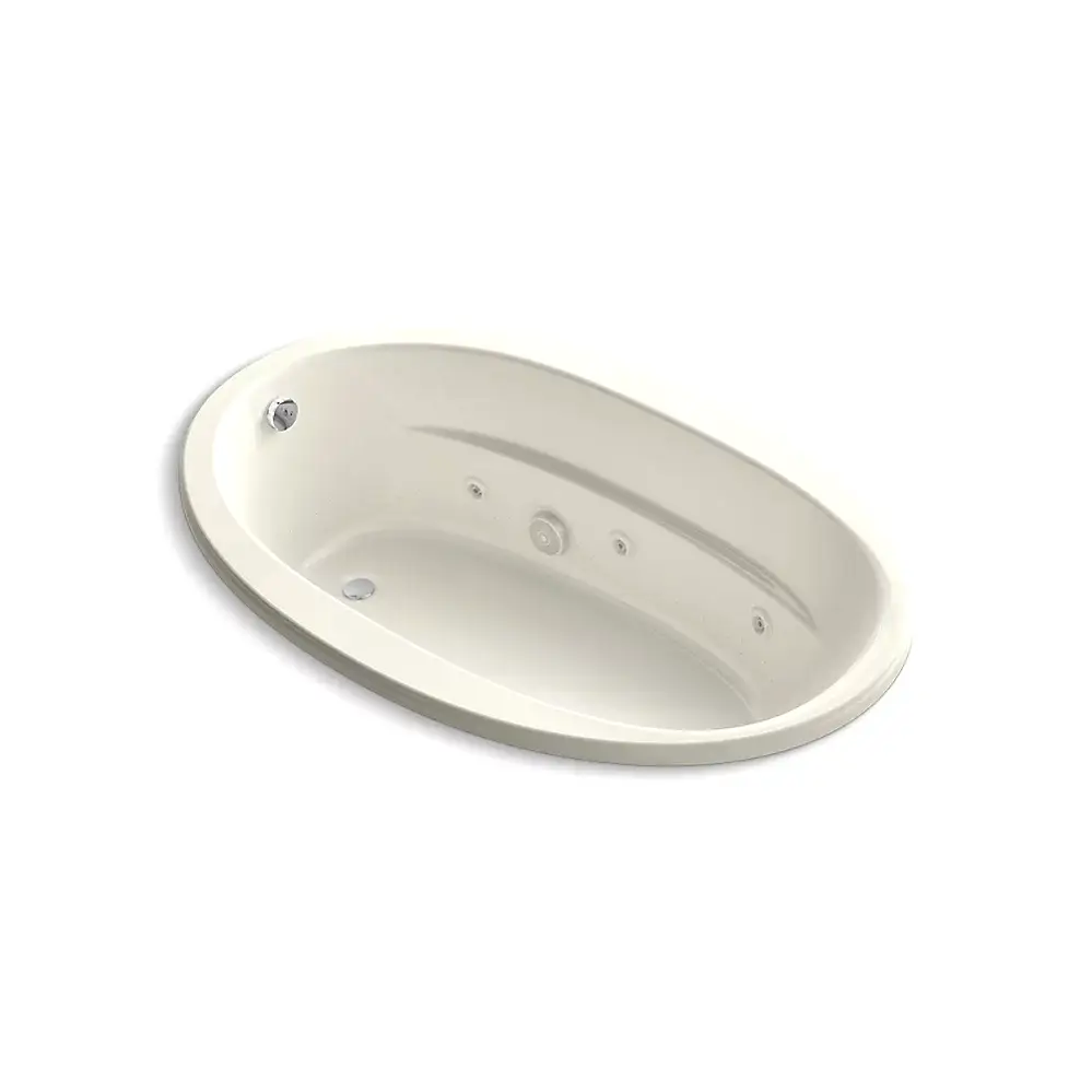 Kohler 6347-96 Sunward 66" x 42" Drop-in Whirlpool Biscuit