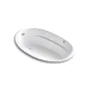Kohler 6347-GHW-0 Sunward 66" x 42" Drop-in Heated Air Bath White