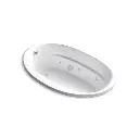 Kohler 6347-H-0 Sunward 66" x 42" Drop-in Heated Whirlpool Bath White