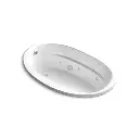 Kohler 6347-W1-0 Sunward 66" x 42" Drop-in Whirlpool Heated Bath White