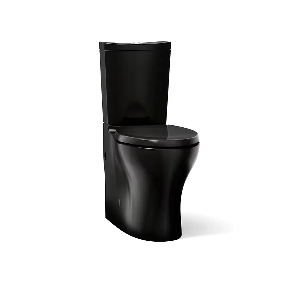 Kohler 6355-7 Persuade Curv Two Piece Elongated Dual Flush Toilet Black