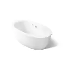 Kohler 6369-W1-0 Sunstruck 65-1/2" x 35-1/2" Oval Freestanding Heated Bath White