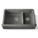Kohler 6427-58 Whitehaven 35-3/4" Undermount Farmhouse Kitchen Sink Thunder Grey