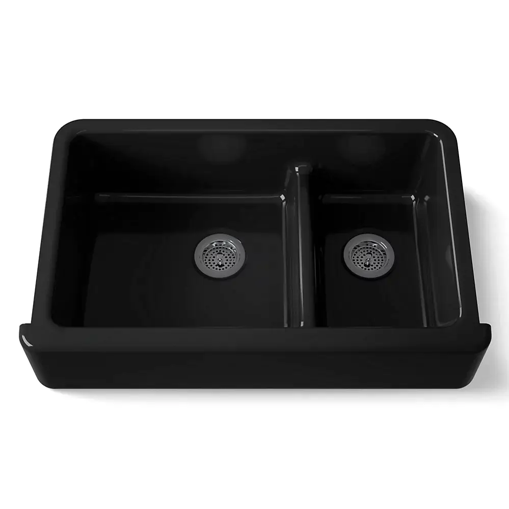 Kohler 6427-7 Whitehaven 35-3/4" Undermount Farmhouse Kitchen Sink Black