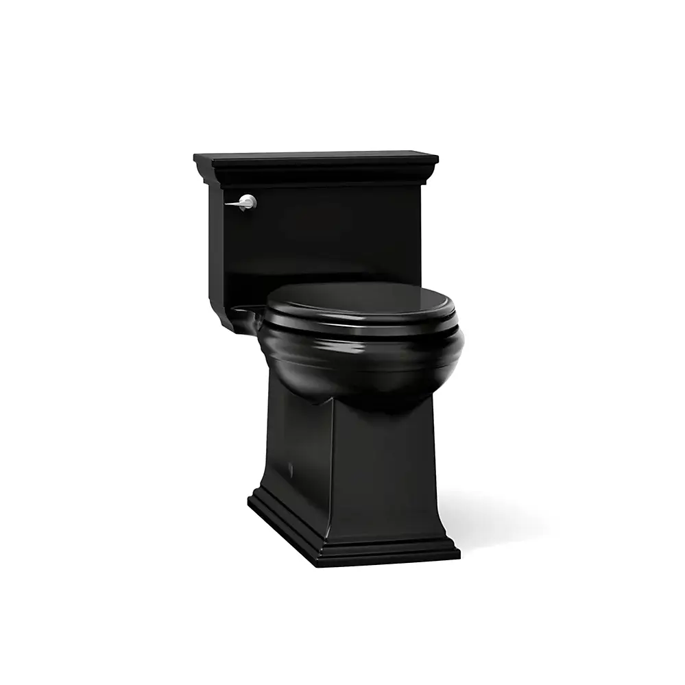 Kohler 6428-7 Memoirs Stately One Piece Compact Elongated Toilet Black