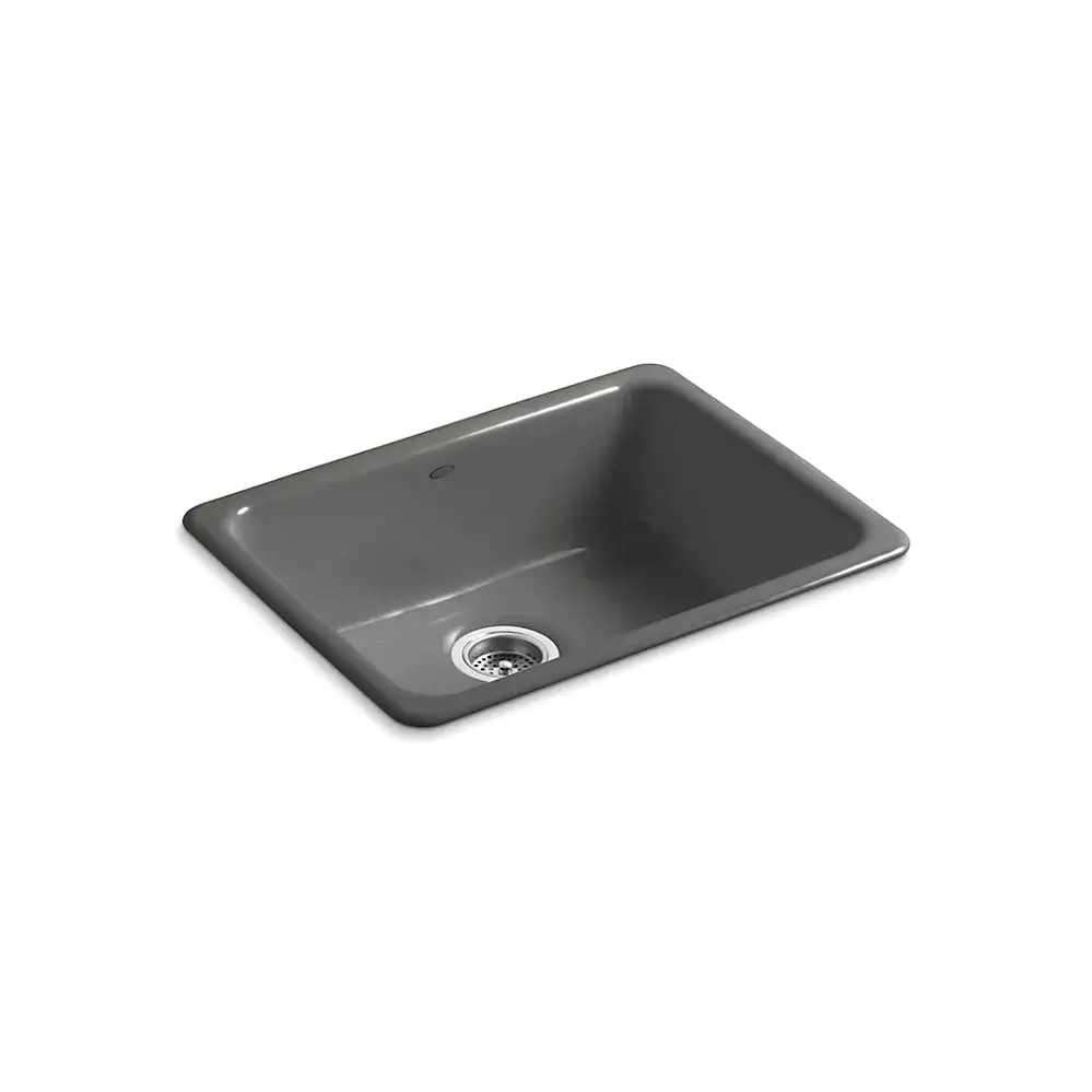 Kohler 6585-58 Iron Tones 24-1/4" Single Bowl Bar Sink Thunder Grey