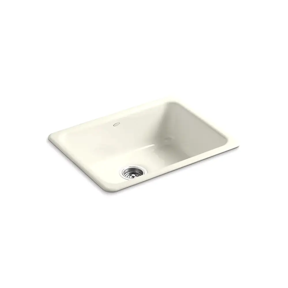 Kohler 6585-96 Iron Tones 24-1/4" Single Bowl Bar Sink Biscuit