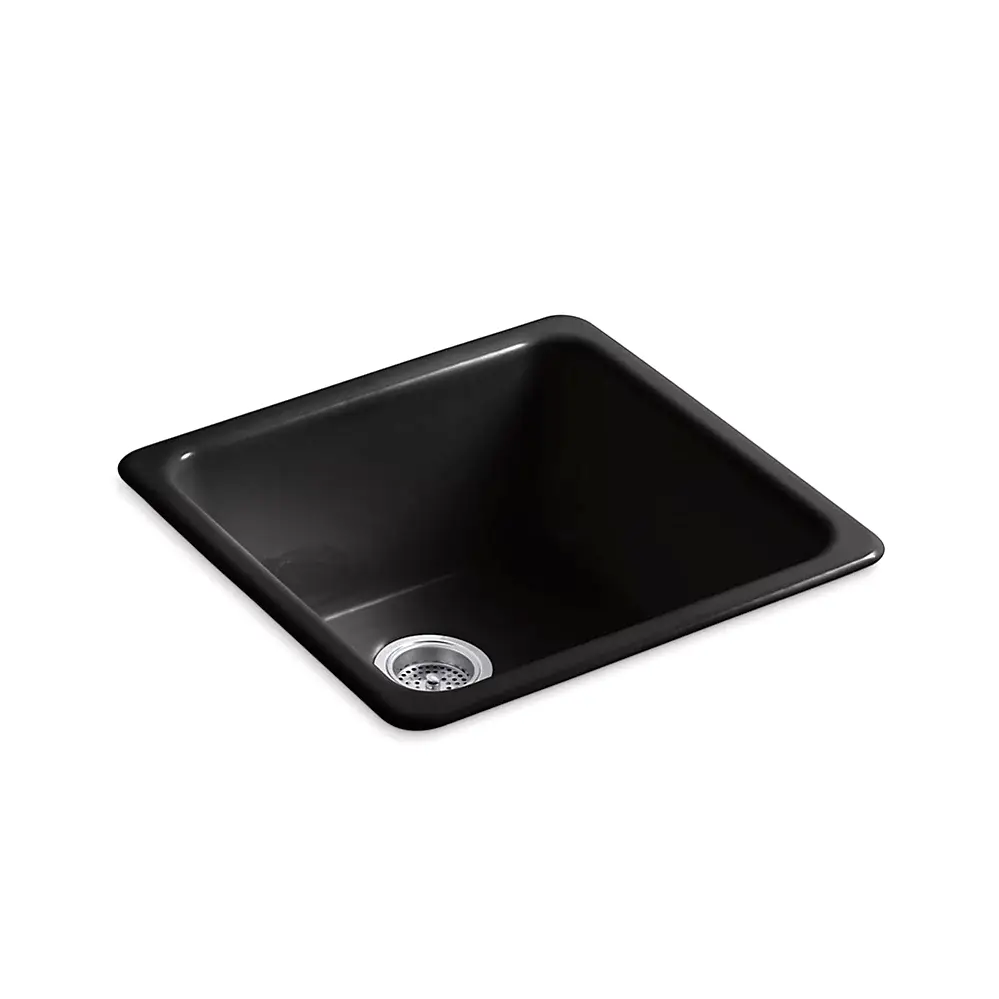 Kohler 6587-7 Iron Tones 21" Undermount Single Bowl Bar Sink Black
