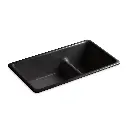 Kohler 6625-7 Iron Tones 33" Undermount Double Bowl Kitchen Sink Black