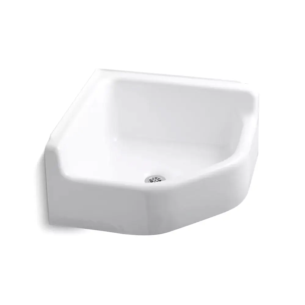 Kohler 6710-0 Whitby Floor Mount Corner Service Sink White