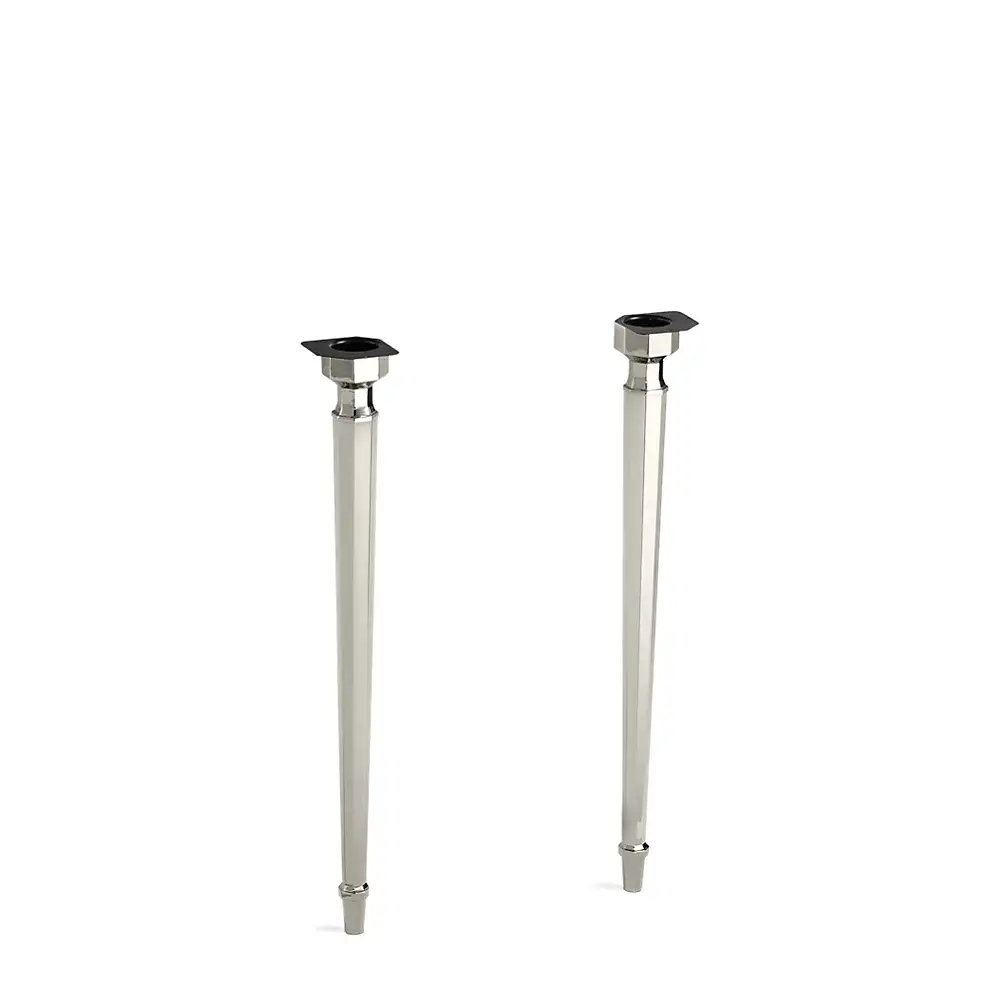 Kohler 6839-SN Kathryn Octagonal Tapered Brass Table Legs Vibrant Polished Nickel
