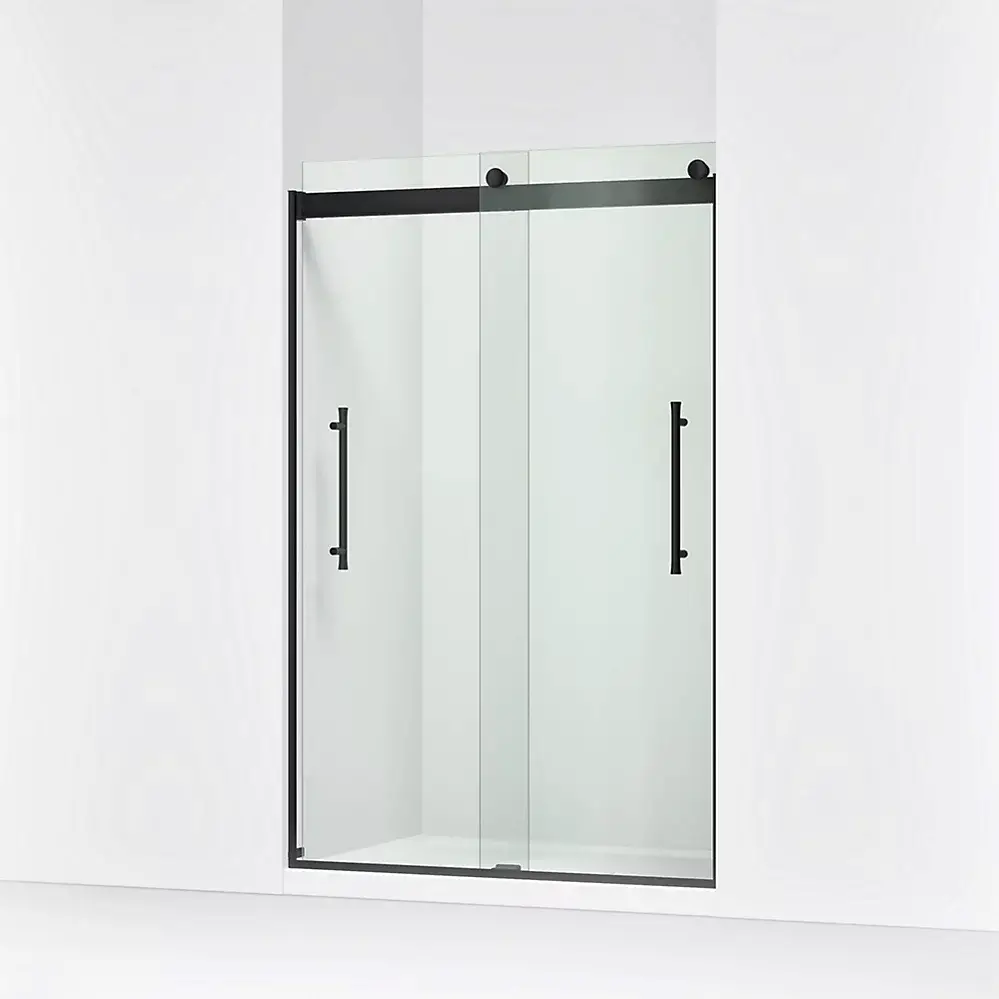 Kohler 706852-8L-BL Elmbrook 74" Frameless Sliding Shower Door Matte Black