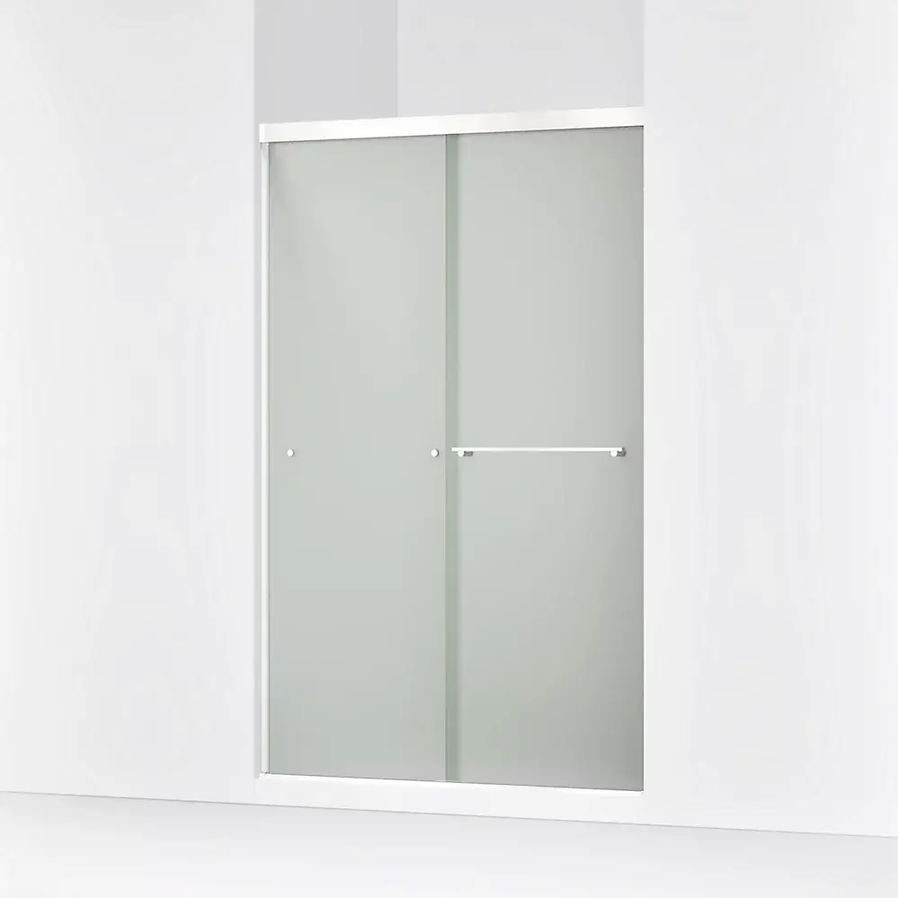 Kohler 707106-D3-SHP Revel 76" Sliding Glass Shower Door Bright Polished Silver