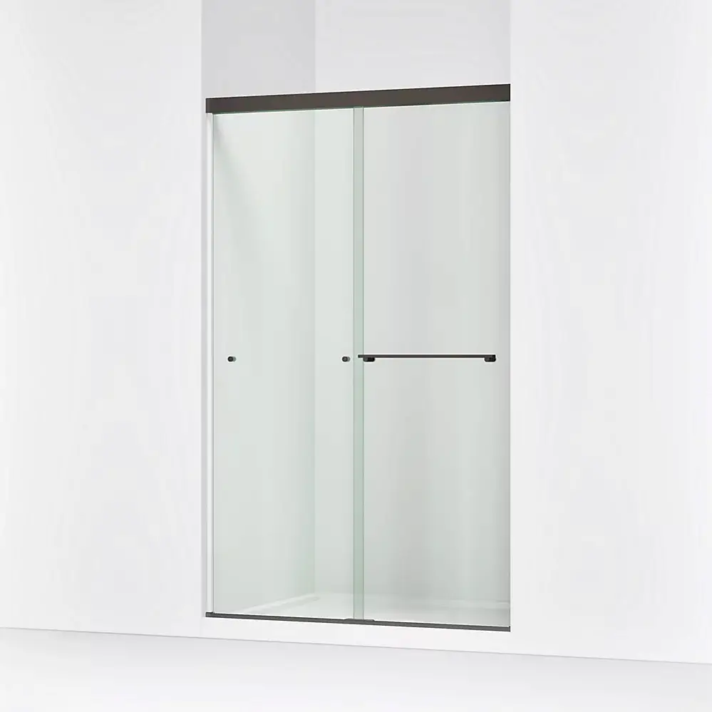 Kohler 707106-L-ABZ Revel 76" Sliding Glass Shower Door Anodized Dark Bronze