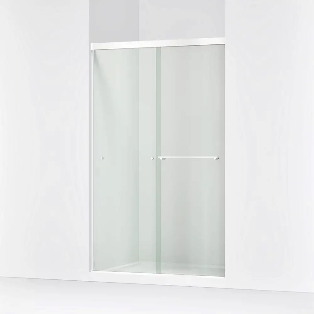 Kohler 707106-L-SHP Revel 76" Sliding Glass Shower Door Bright Polished Silver
